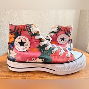 Converse Chuck Taylor All Star Lift Platform High Tops -Canvas in Strawberry Jam